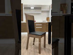 Conjunto Sala de Jantar Mesa Tampo de Madeira com 6 Cadeiras Preto/Rustic/Sintético Preto Madesa Medelin