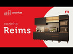 Armário de Cozinha Completa 260cm Preto Reims Madesa 12