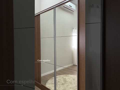 Guarda-Roupa Casal Madesa Apolo 4 Portas de Correr com Espelho Rustic