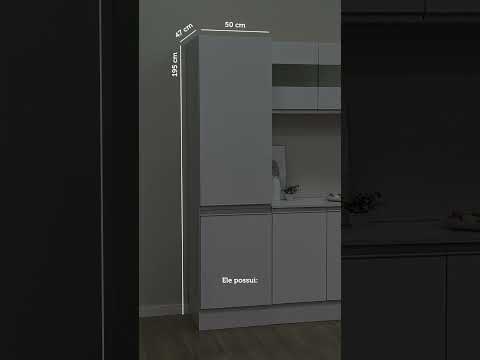 Paneleiro 100% MDF 2 Portas Branco Smart Madesa