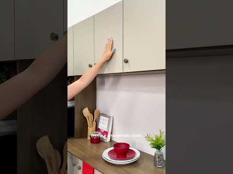 Armário de Cozinha Compacta 235cm Rustic/Crema Gourmet Madesa 01