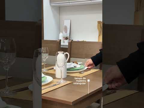 Conjunto Sala de Jantar Honduras Madesa Mesa Tampo de Madeira com 6 Cadeiras Rustic/Crema/Sintético Bege