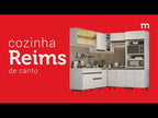 Armário de Cozinha Completa 260cm Preto Reims Madesa 12
