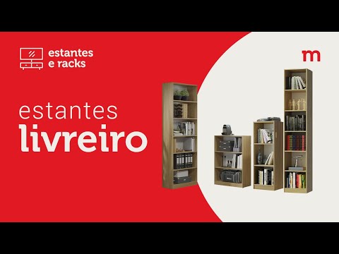 Kit Madesa Estante Livreiro 6908 + Estante Livreiro 6907 Branco