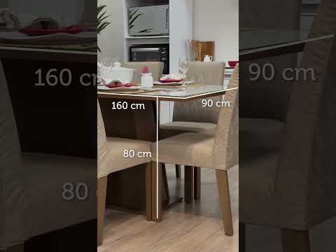 Conjunto Sala de Jantar Madesa Rafaela Mesa Tampo de Vidro com 6 Cadeiras Rustic/Branco/Imperial