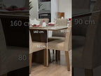 Conjunto Sala de Jantar Madesa Rafaela Mesa Tampo de Vidro com 6 Cadeiras Rustic/Branco/Imperial