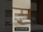 Guarda-Roupa Modulado Neo + Guarda-Roupa Royale 3 Portas de Correr com Espelhos Branco Madesa