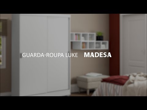 Quarto Completo com Guarda-Roupa Luke e Cabeceira com 2 Mesas de Cabeceira Madesa Branco