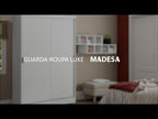 Quarto Completo com Guarda-Roupa Luke e Cabeceira com 2 Mesas de Cabeceira Madesa Branco