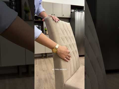 Conjunto Sala de Jantar Mesa Tampo de Vidro 4 Cadeiras Rustic/Crema/Imperial Anaju Madesa