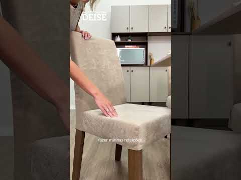 Conjunto Sala de Jantar Madesa Deise Mesa Tampo de Madeira 4 Cadeiras Rustic/Crema/Imperial