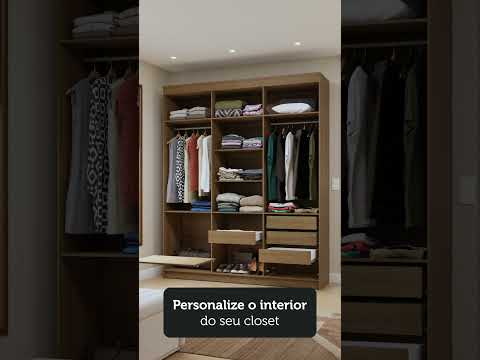 Guarda-Roupa Closet 4 Gavetas 180 cm Branco Venus Madesa