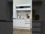 Armário de Cozinha Compacta 100% MDF 170 cm Branco Smart Madesa 01