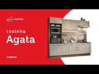 Armário de Cozinha Completa 350cm Branco Agata Madesa 01