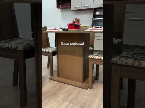 Conjunto Sala de Jantar Madesa Luana Mesa Tampo de Madeira com 4 Cadeiras Rustic/Lírio Bege