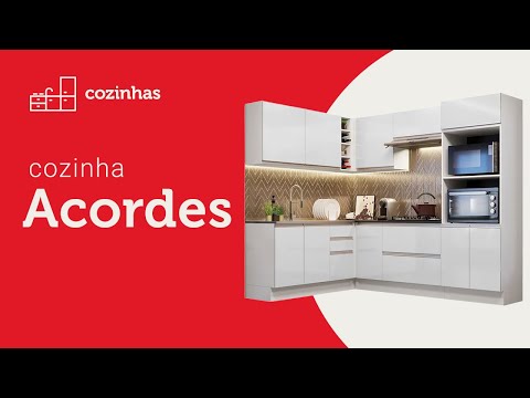 Armário Aéreo 100% MDF 35 cm 1 Porta Branco Brilho Acordes Madesa