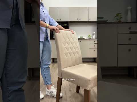 Conjunto Sala de Jantar Mesa Tampo de Vidro 4 Cadeiras Rustic/Crema/Imperial Anaju Madesa