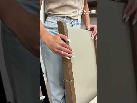 Conjunto Sala de Jantar Madesa Miriam Mesa Tampo de Madeira com 6 Cadeiras Rustic/Crema/Sintético Bege