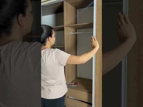 Guarda-Roupa Casal Madesa Apolo 4 Portas de Correr com Espelho Rustic