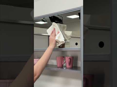 Armário Aéreo 2 Portas de Correr de Vidro Neutral e 1 Nicho Cinza Nice Madesa