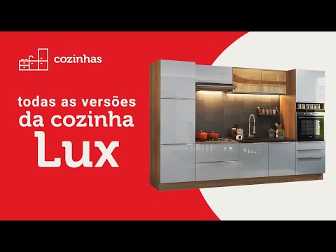 Armário de Cozinha Completa de Canto 546 x 60 cm Branco/Cinza Lux Madesa 05