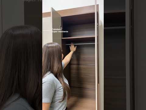 Guarda-Roupa Casal 8 Portas Batentes Rustic/Preto/Rustic Venus Madesa