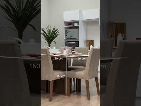 Conjunto Sala de Jantar Mesa Tampo de Vidro 6 Cadeiras Rustic/Branco/Imperial Stéfani Madesa