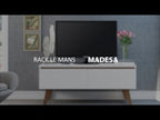 Rack Madesa Le Mans e Painel para TV até 55 Polegadas 2 Portas Preto/Rustic