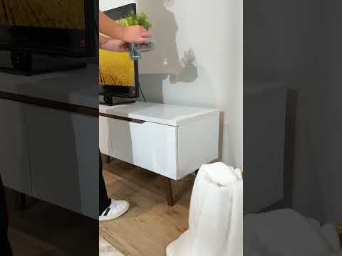 Rack para TV até 75 Polegadas Madesa Reims 2 Portas 1 Gaveta Branco