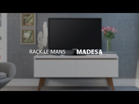 Rack Madesa Le Mans e Painel para TV até 55 Polegadas 2 Portas Branco