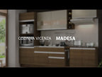 Armário de Cozinha Completa 290cm Rustic/Preto Vicenza Madesa 02