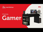 Mesa para Computador Gamer Madesa 9409 Preto/Azul
