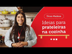 Kit 2 Prateleiras Suspensas para Cozinha Madesa 80 cm com Mão Francesa Rustic