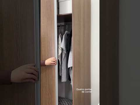 Guarda-Roupa Casal Madesa Apolo 4 Portas de Correr Rustic