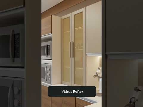 Armário de Cozinha Completa 100% MDF 300cm Branco Smart Madesa 02