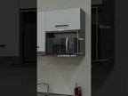 Armário Aéreo 60 cm Nicho para Microondas e Forno Elétrico Rustic Madesa