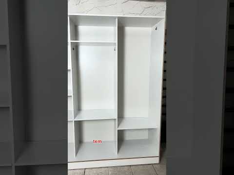 Guarda-Roupa Madesa Montana 4 Portas de Correr de Espelho Branco