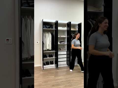 Guarda-Roupa Casal 6 Portas Batentes com Espelho Branco/Preto/Preto Venus Madesa