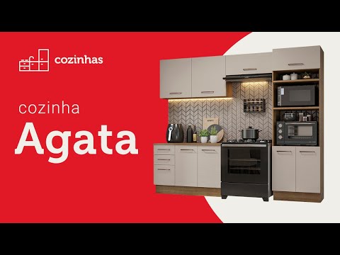 Balcão de Canto 1 Porta 60 cm Profundidade (Com Tampo) Rustic/Crema Agata Madesa