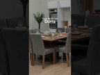 Conjunto Sala de Jantar Mesa Tampo de Madeira 8 Cadeiras Rustic/Silver Doris Madesa