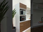 Armário de Cozinha Completa de Canto 100% MDF 448cm Branco/Rustic/Crema Smart Madesa 01