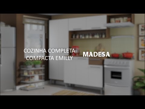 Armário de Cozinha Compacta Rustic/Preto Emilly Top Madesa