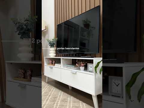 Rack para TV até 55 Polegadas Madesa Oslo com 2 Portas Branco