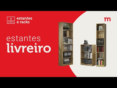 Estante Livreiro Madesa 6906 com 6 Nichos Branco