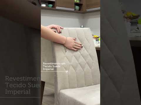 Conjunto Sala de Jantar Mesa Tampo de Madeira 8 Cadeiras Rustic/Imperial Leila Madesa