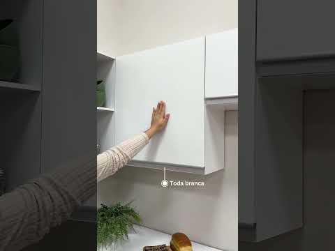 Armário de Cozinha Completa de Canto 100% MDF 448cm Branco Smart Madesa 01