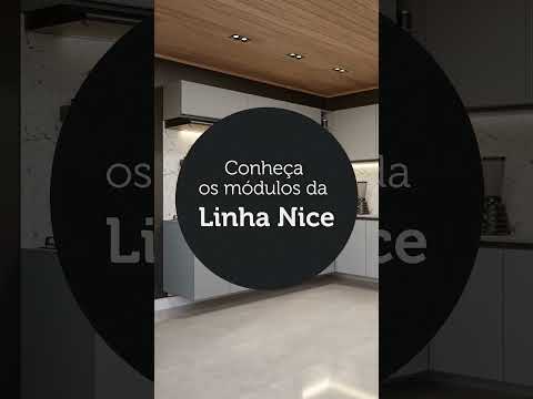 Armário de Cozinha Completa 240 cm Suspensa Cinza Nice Madesa 07