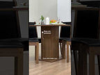 Conjunto Sala de Jantar Mesa Tampo de Vidro 4 Cadeiras Rustic/Preto Tifani Madesa