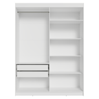 Guarda-Roupa Closet 2 Gavetas 121 cm Branco Venus Madesa