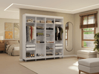 Guarda-Roupa Closet com Pés 4 Gavetas 216cm Branco Venus Madesa